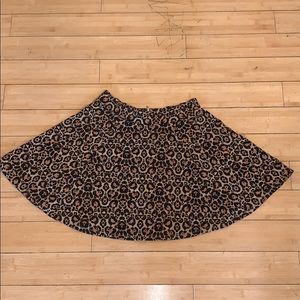 H&M Cheetah Print Skater Skirt